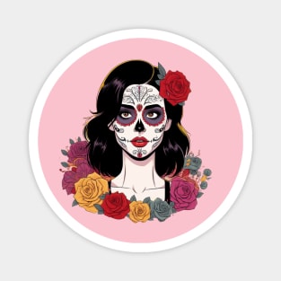 Aubrey Plaza Dia de los Muertos Magnet